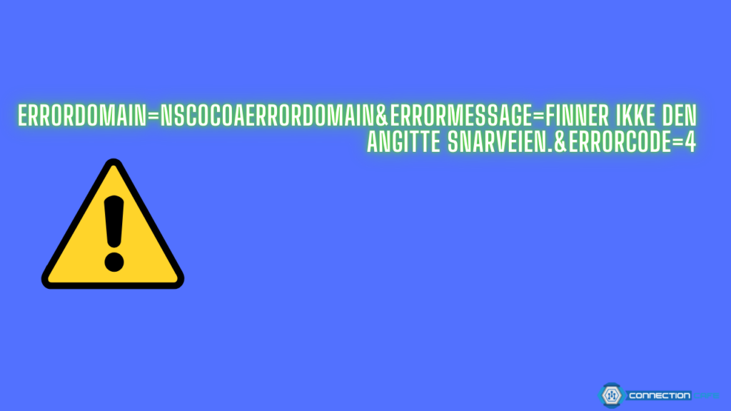 errordomain=nscocoaerrordomain&errormessage=finner ikke den angitte snarveien.&errorcode=4