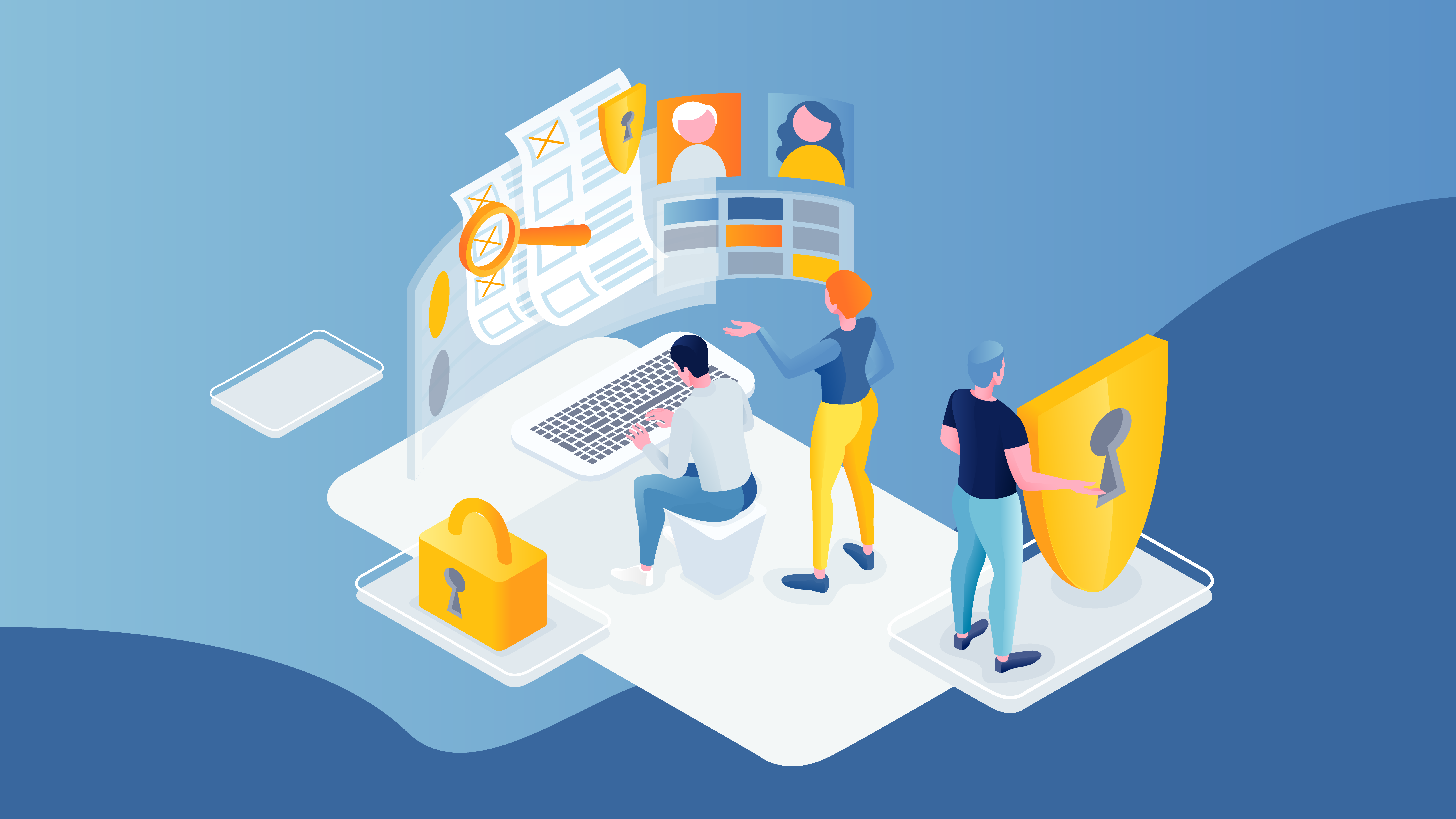 современные технологии менеджмента. маркетинг векторная графика. электронные платежные системы. Devops рассыпается иллюстрация. сисейм.