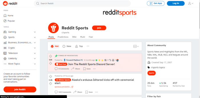 reddit sports