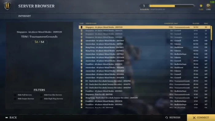CHIVALRY 2 SERVER BROWSER