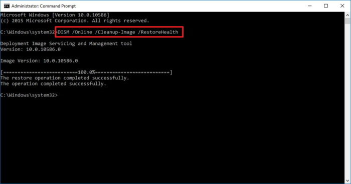 Command Prompt DISM