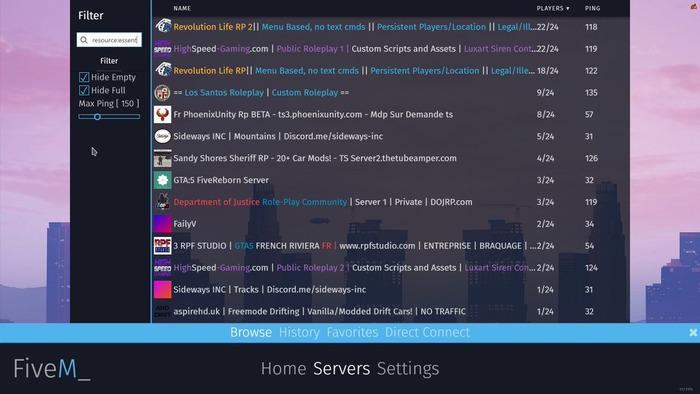 FIVEM SERVER LIST
