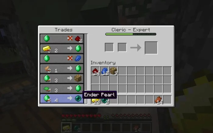 Minecraft Cleric Gold Trade