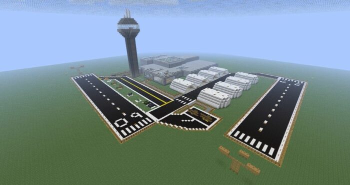 Minecraft airport and airplane ideas