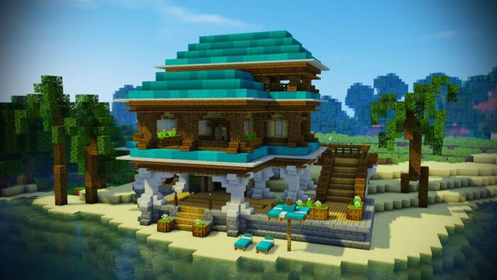 Minecraft beach house ideas