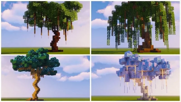 Minecraft custom tree and foliage ideas