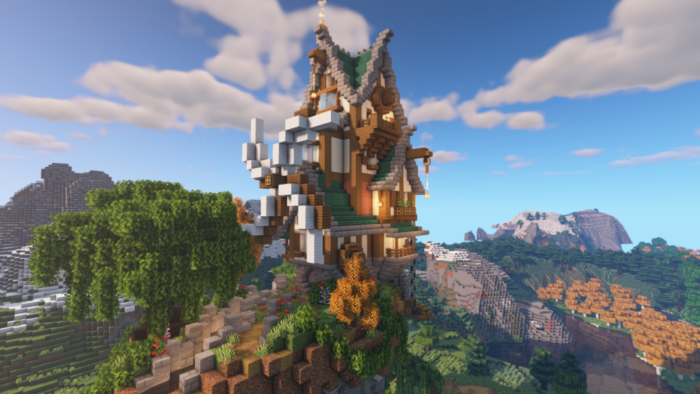 Minecraft floating island house ideas