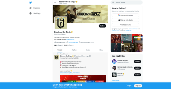 TWITTER RAINBOW6GAME