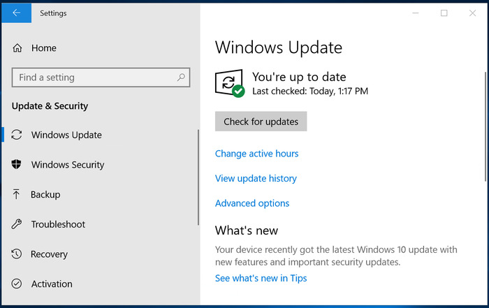 Windows Check for Updates