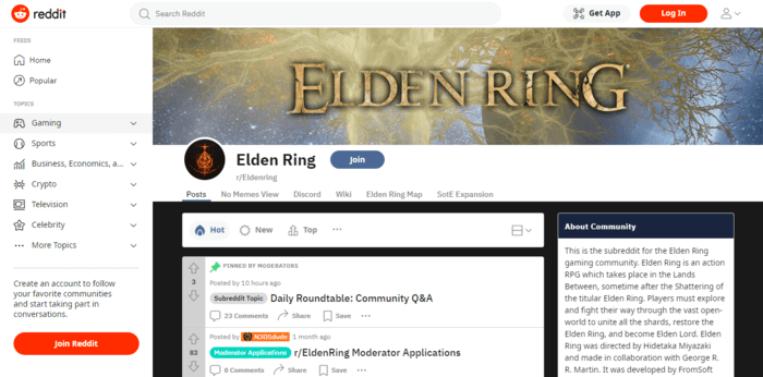 elden ring subreddit