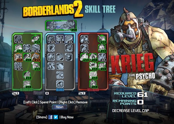 Borderlands 2 Krieg abilities