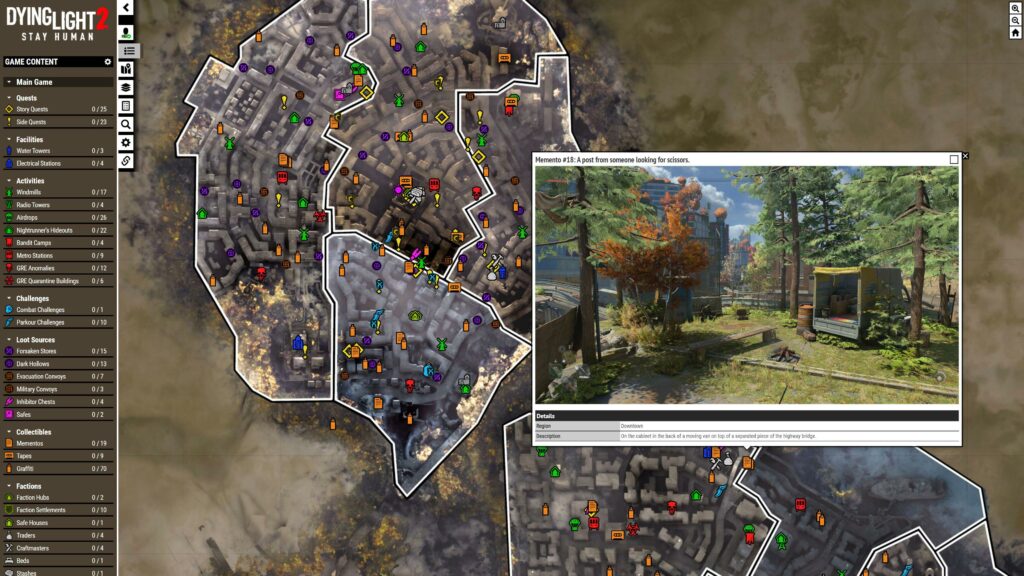 Dying Light 2 interactive map
