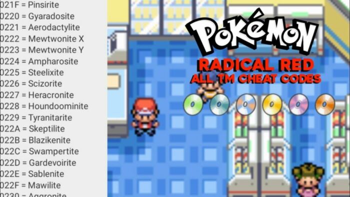 👉 Pokemon Radical Red Cheat Code 👈 - GBAroms CHEAT CODE