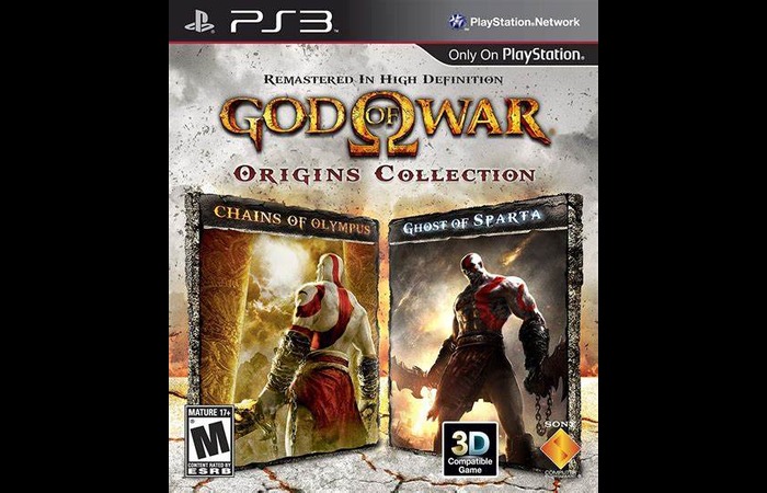God of War Ghost of Sparta PSP cover and God of War Chains of Olympus PSP cover