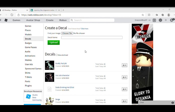 HOW TO UPLOAD ROBLOX DECAL