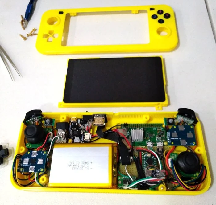 Handheld game console components