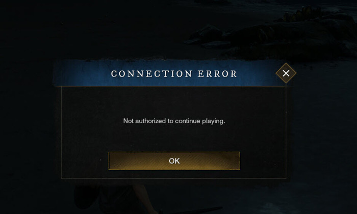 PROJECT NEW WORLD ERROR SCREEN
