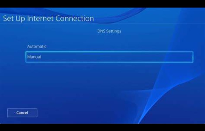 PS4 Manual DNS Settings