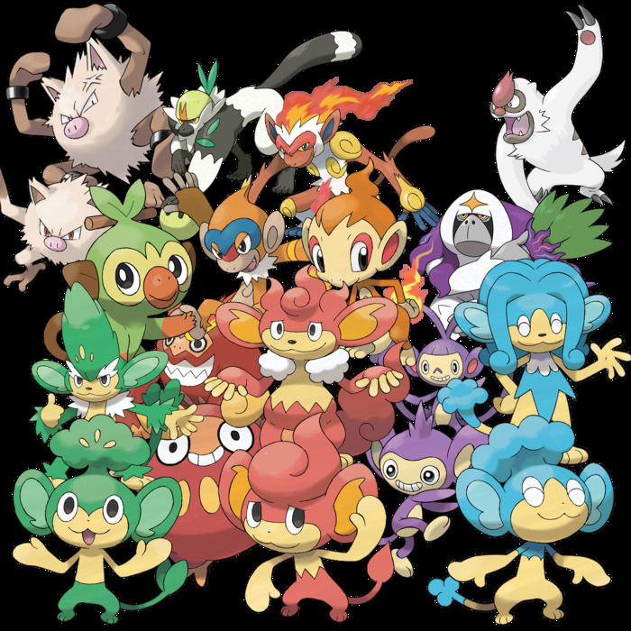 Pokemon universe and monkey Pokemon