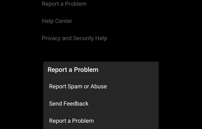 Report the Problem to Instagram