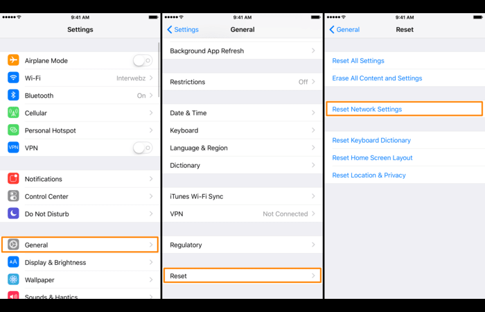 Reset Network Settings