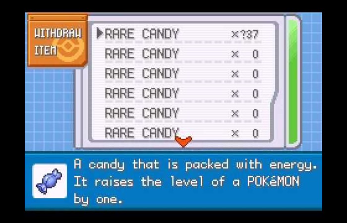 Unlimited Rare Candies Pokemon Leaf Green
