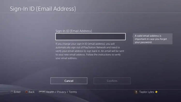 Change PSN Email on PS5