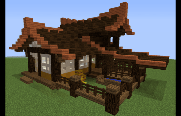 Minecraft Japanese style barn