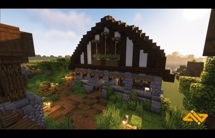 Minecraft Tudor barn
