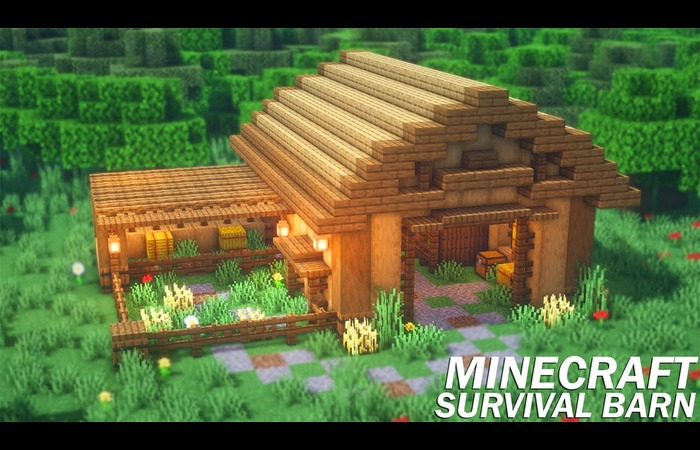 Minecraft classic wooden barn
