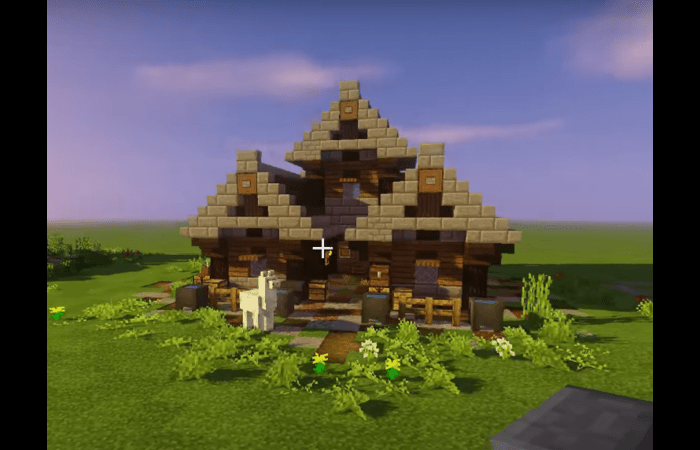 Minecraft llama barn and stables