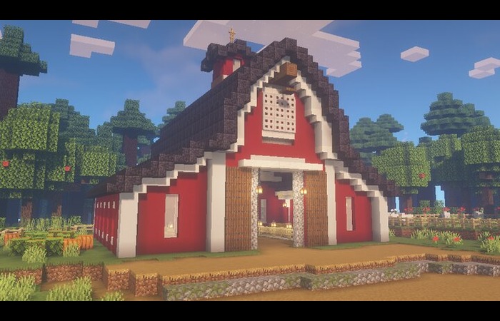 Minecraft modern barn design