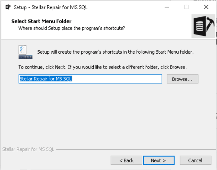 Stellar Repair for MSSQL setup