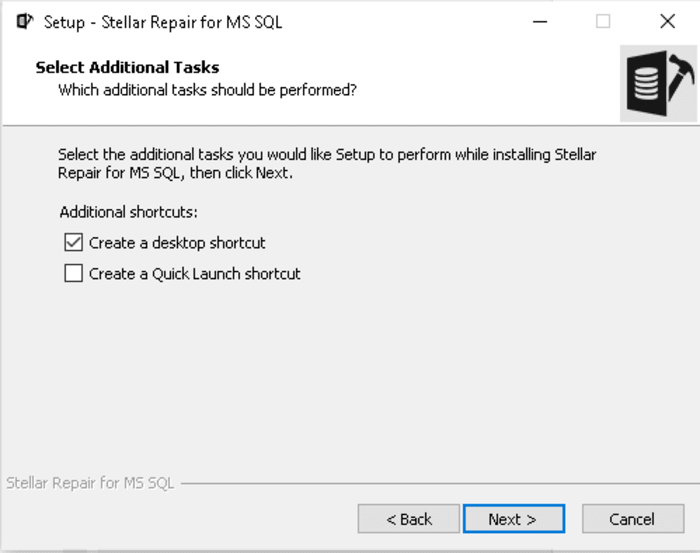 Stellar Repair for MSSQL additional tasks