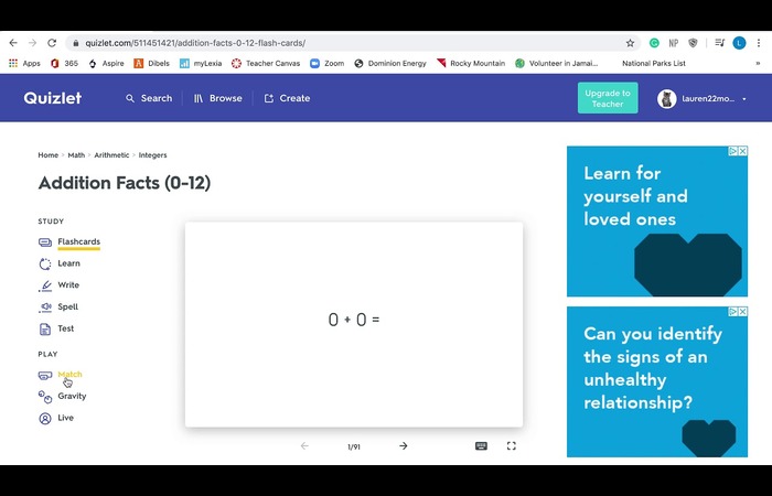 Quizlet Match