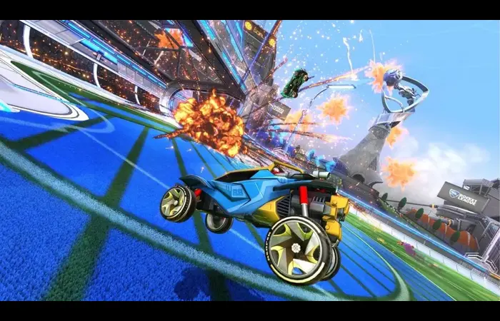 Rocket League crossplay match