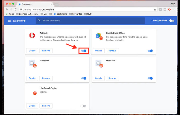 disable AdBlock