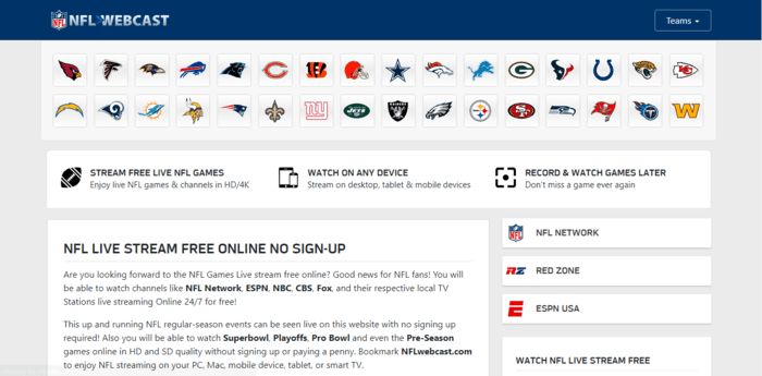 NFL WebCast