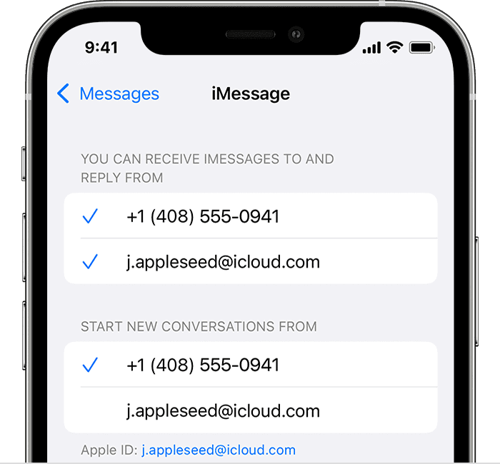 Add or remove your phone number in Messages or FaceTime