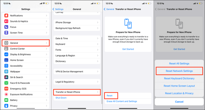 Reset Network Settings iPhone