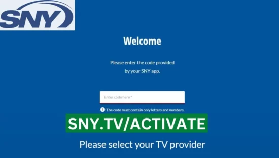 Activating Sny.tv on Android TV