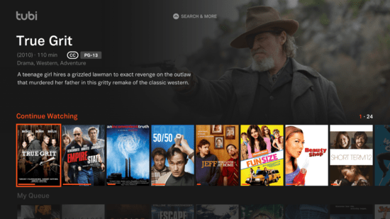 Activating tubi on Android TV