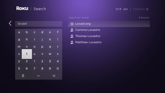 Configuring Roku to Activate locast.org