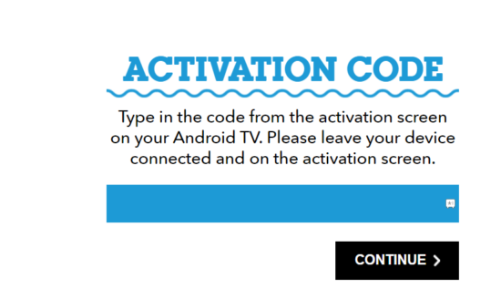 Activating cartoonnetwork.com on Android TV