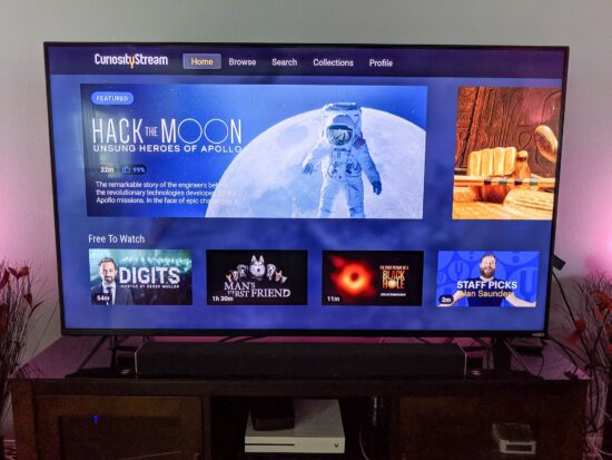Activating curiositystream.com on Android TV