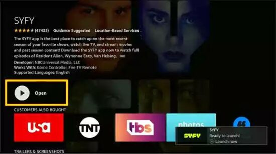 Activating syfy.com on Android TV
