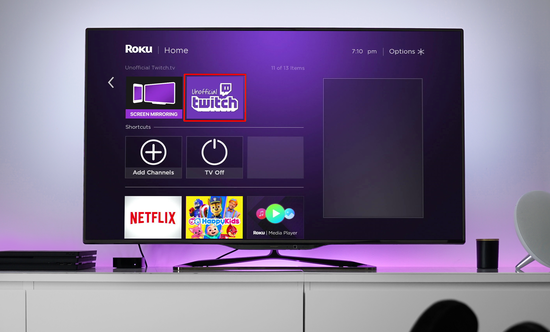 Configuring Roku to Activate Twitch