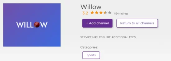 Configuring Roku to Activate willow.tv