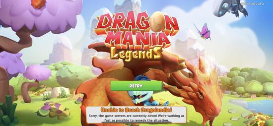 Dragon Mania Legends Server Down